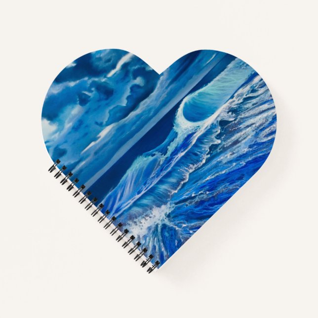 Blue Wave Liebe Notizbuch (Vorderseite)