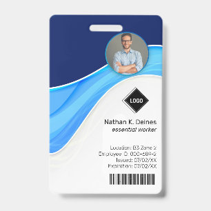 Blue Wave Mitarbeiter Foto ID Company Security Ausweis