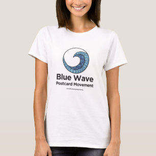 Blue Wave Postcard-Bewegung T-Shirt