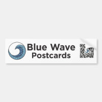 Blue Wave Postkarten Aufkleber