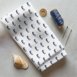 Blue Wave Seepferd Navy/Wht ID836 Stoff