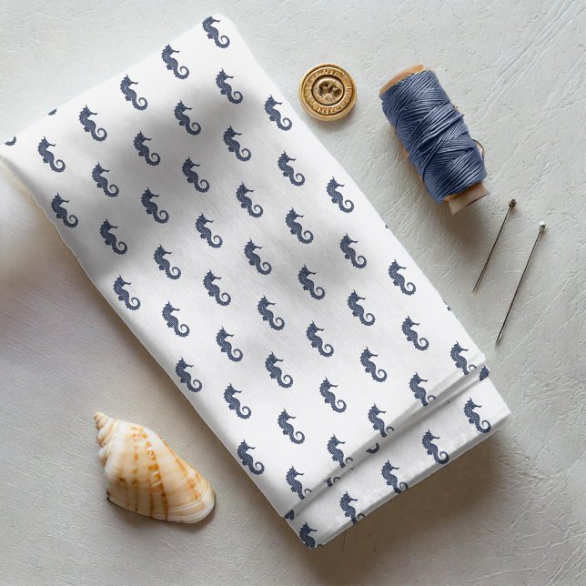 Blue Wave Seepferd Navy/Wht ID836 Stoff (Von Creator hochgeladen)