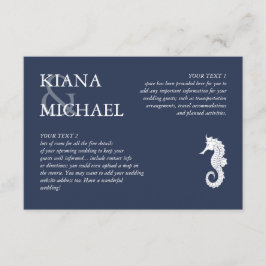 Blue Wave Seepferd Wedding Details V2 ID836 Begleitkarte