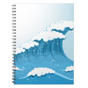 Blue Wave Surf und Ocean Notizblock