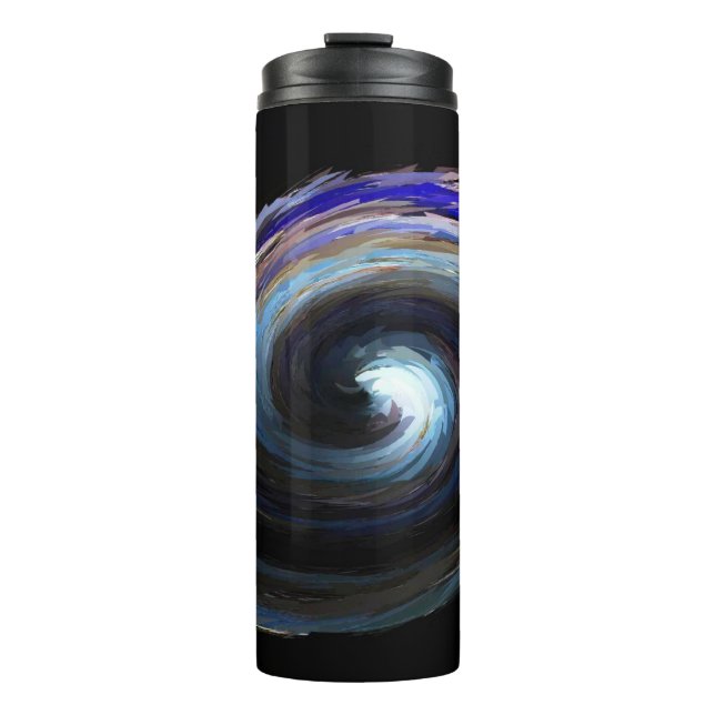 Blue Wave Swirl Thermosbecher (Vorderseite)