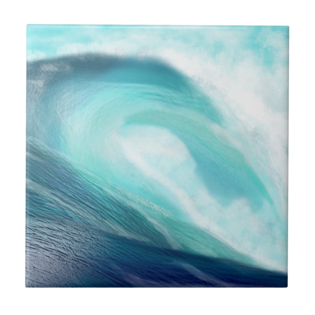 Blue Wave Tile Fliese (Vorderseite)
