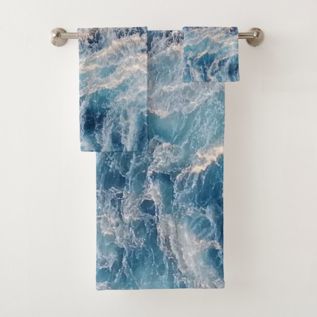 Blue Waves Badhandtuch Set (Insitu)