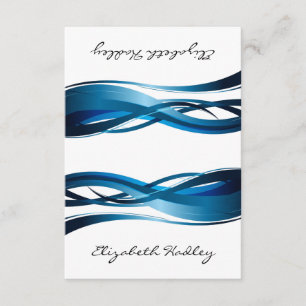 Blue Waves Moderne Abstraite Carte Place
