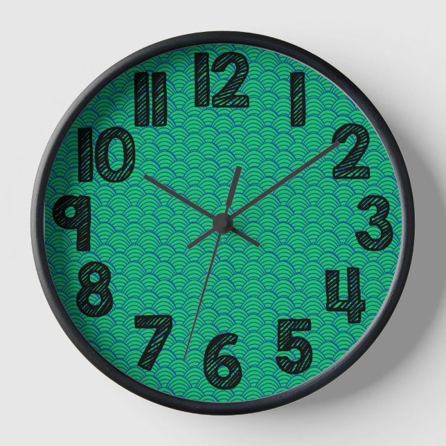 Blue Waves Uhr (Vorderseite)