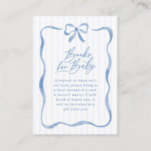 Blue Wavy Ribbon Bow Baby Books