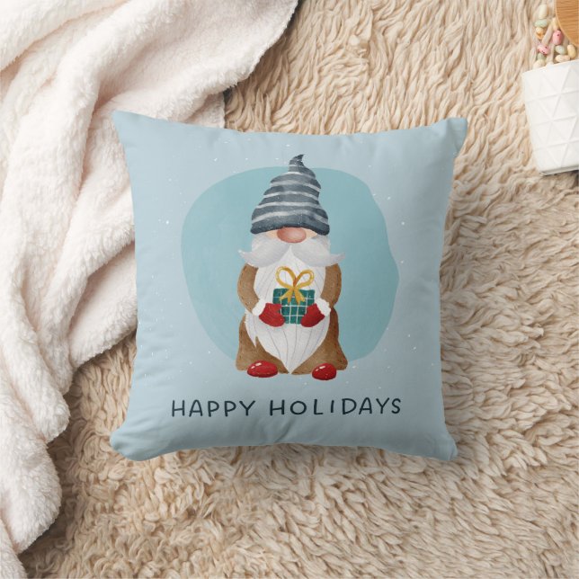 Blue Wcolor Skandinavier Weihnachtsgummi Kissen (Decke)