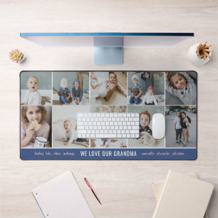 Blue We Love Grand-mère Photo Collage Petits-enfan