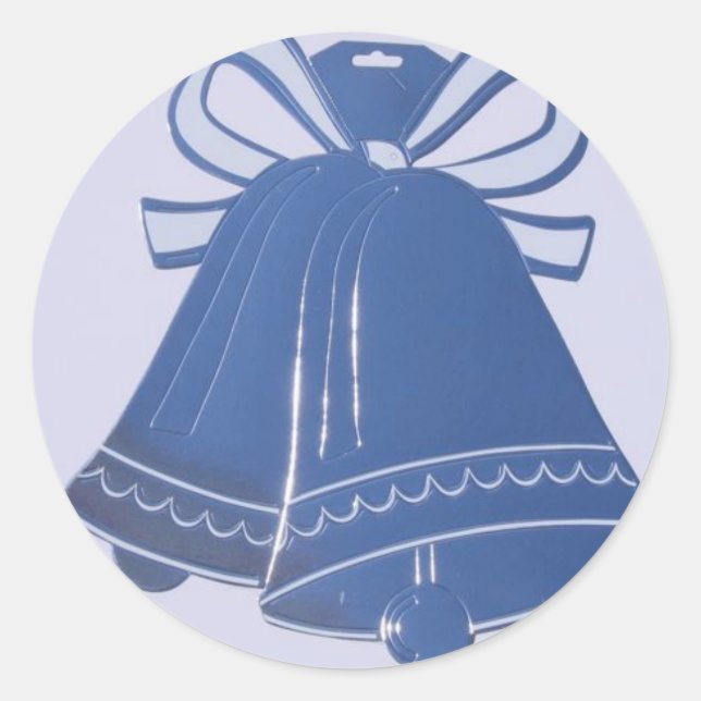 Blue Wedding Bells Enveloper Stickers (Vorderseite)
