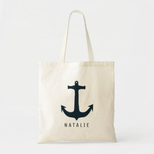 Blue Wedding Bride Nautic Navy Anchor Beach Tragetasche