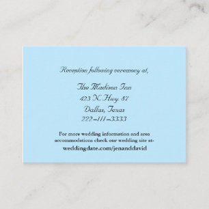 Blue Wedding Cards Begleitkarte
