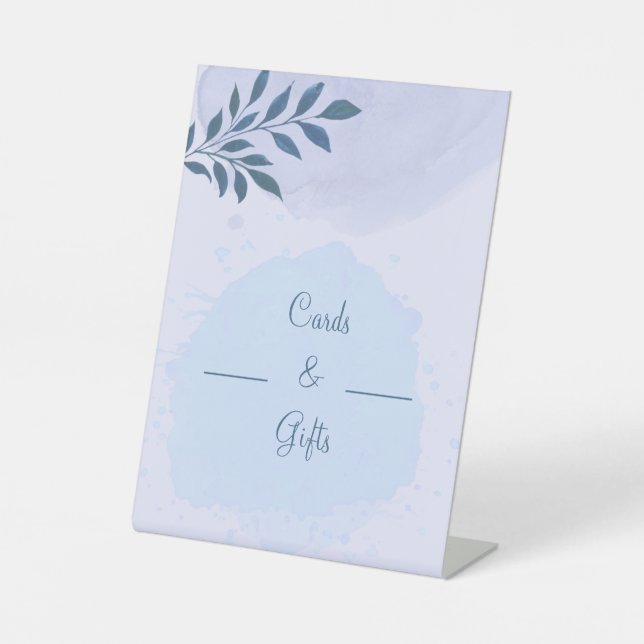 Blue Wedding Cards und Geschenke Sockelschild (Vorderseite)