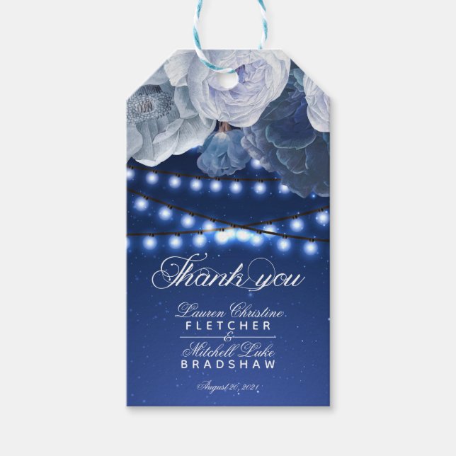 Blue Wedding Geschenkanhänger (Vorderseite)