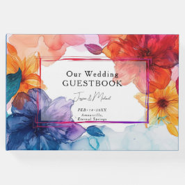 Blue Wedding Guestbook Anemone Dreamscape Wedding Gästebuch