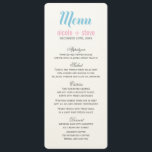 Blue Wedding Menu Cards Menükarte<br><div class="desc">Spezielle Hochzeitsmenüs im Rahmen der Mason Jar Wedding Collection.</div>