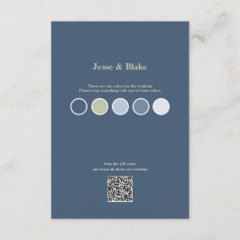 Blue Wedding mit Latticework Pattern Umschließung Begleitkarte