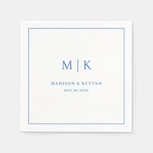 Blue Wedding Napkins Serviette