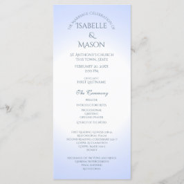 Blue Wedding Program Programm