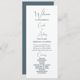 Blue Wedding Programm