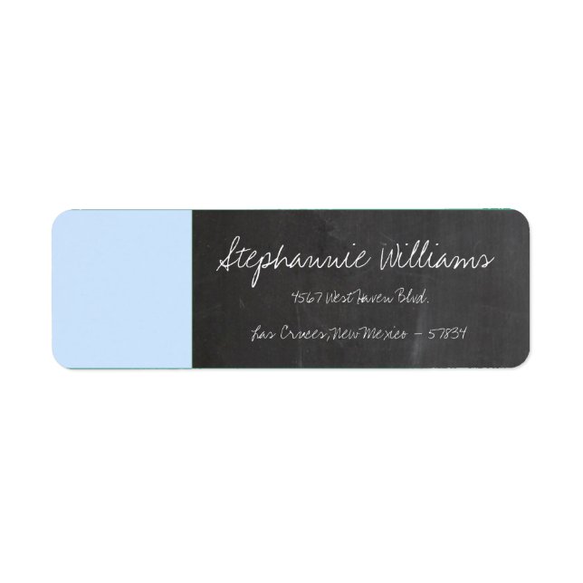 Blue Wedding Return Label (Vorne)