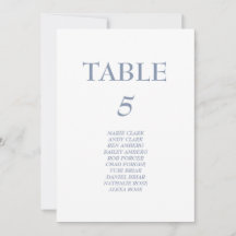 Blue Wedding Seating Chart