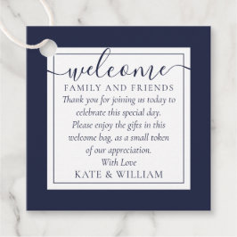 Blue Wedding Willkommensgeschenk Basket Bag Geschenkanhänger