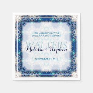 Blue Weddner Papier Napkins Serviette