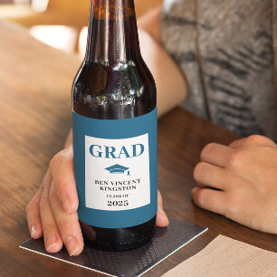 Blue Welcome Abschluss Bierflaschenetikett