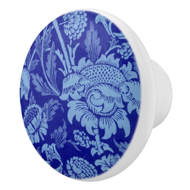 Blue Wey von William Morris Keramikknauf (Rechts)