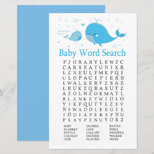 Blue Whale Baby Shooter Word Search Game