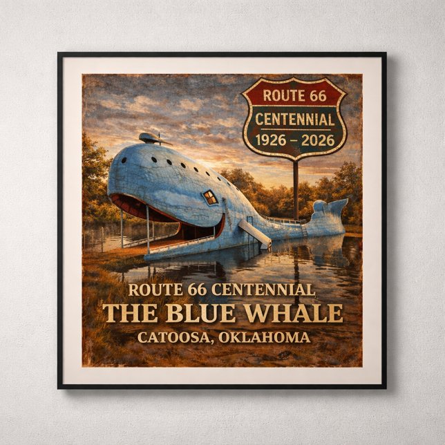 Blue Whale Catoosa Oklahoma Centennial Poster (Von Creator hochgeladen)