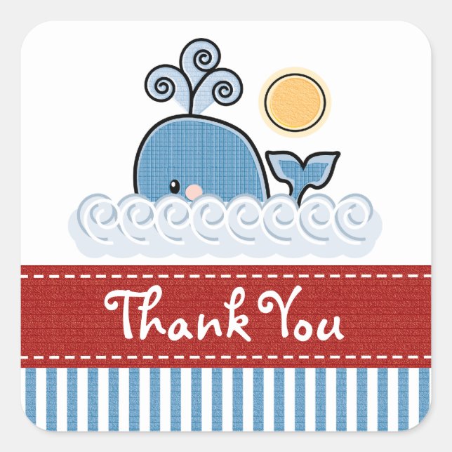 Blue Whale Danke, Stickers (Vorderseite)