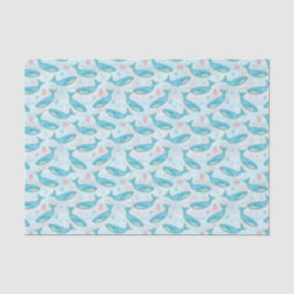 Blue Whale Nautical Ocean Beach Niedliches Meer Aq Seidenpapier