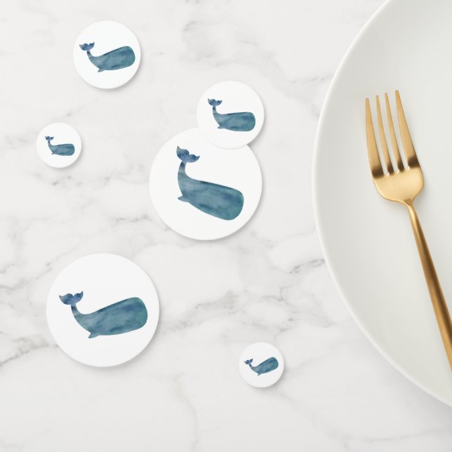 Blue Whale Nautical Painting Party Confetti Konfetti (Gruppe)
