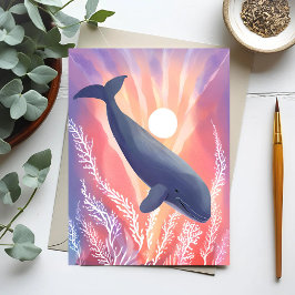 Blue Whale | Ocean Hues Watercolor Animal Card