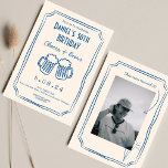 Blue Whimsical Funky Cheers Beers 30. Geburtstag Einladung<br><div class="desc">Quirky Hand Drawn Funky Cheers Beers 30. Geburtstag</div>