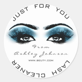 Blue Whit Beauty Glitzer Coral Lash Makeup Cleaner Runder Aufkleber