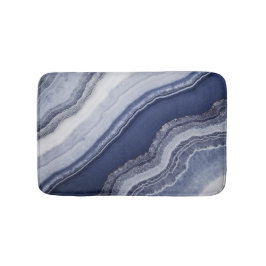 Blue White Agate Marble Badematte