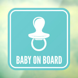 Blue White Baby On Board Car Window Decal Fensteraufkleber