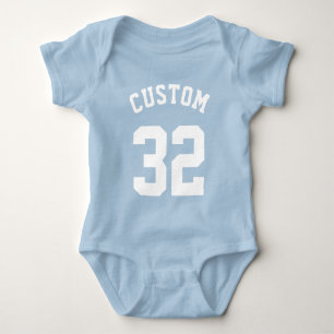 Blue & White Baby   Sports Jersey Design Strampler
