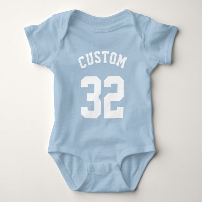 Blue & White Baby | Sports Jersey Design Strampler (Vorderseite)