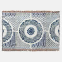 Blue White Blumenchinesisch Runde