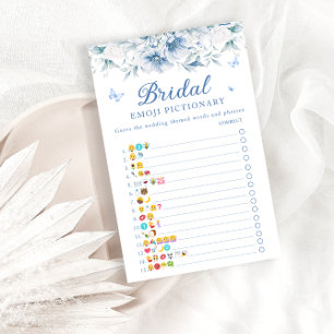 Blue White Brautparty Emoji Pictionary Game