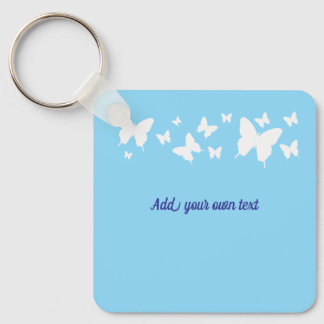 Blue & White Butterfly Keyring Wedding favour  Schlüsselanhänger