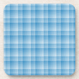 Blue White Checker Abstract Pattern Getränkeuntersetzer