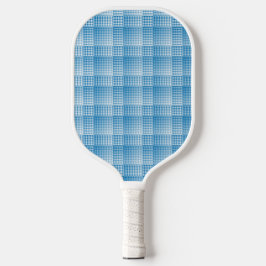 Blue White Checker Abstract Pattern Pickleball Schläger